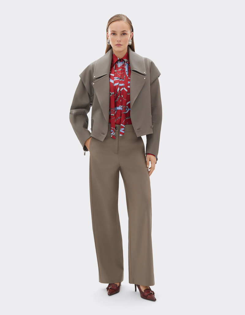 Ferrari Rubberized nappa leather blouson outlook