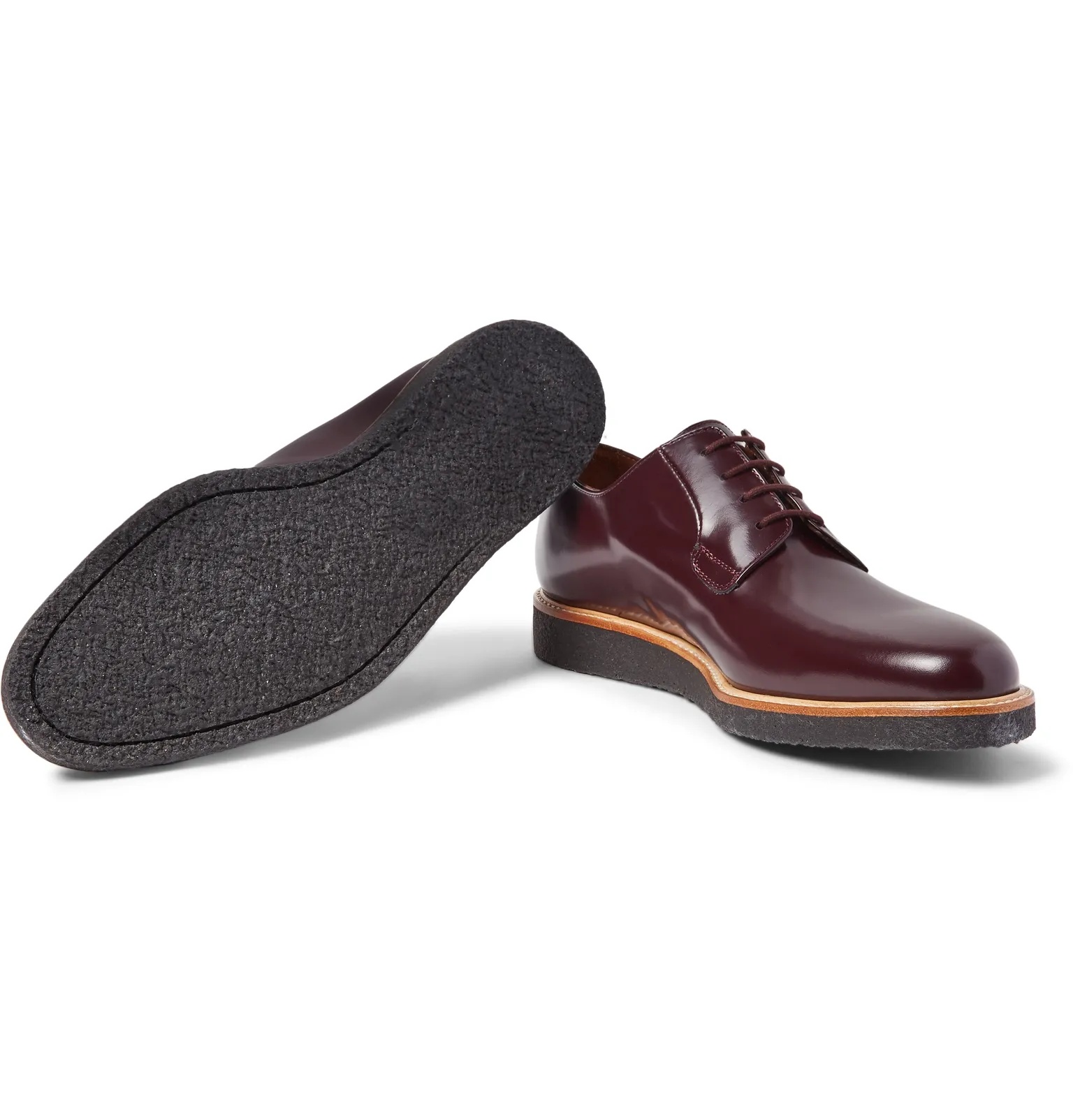 Polished-Leather Derby Shoes - 3