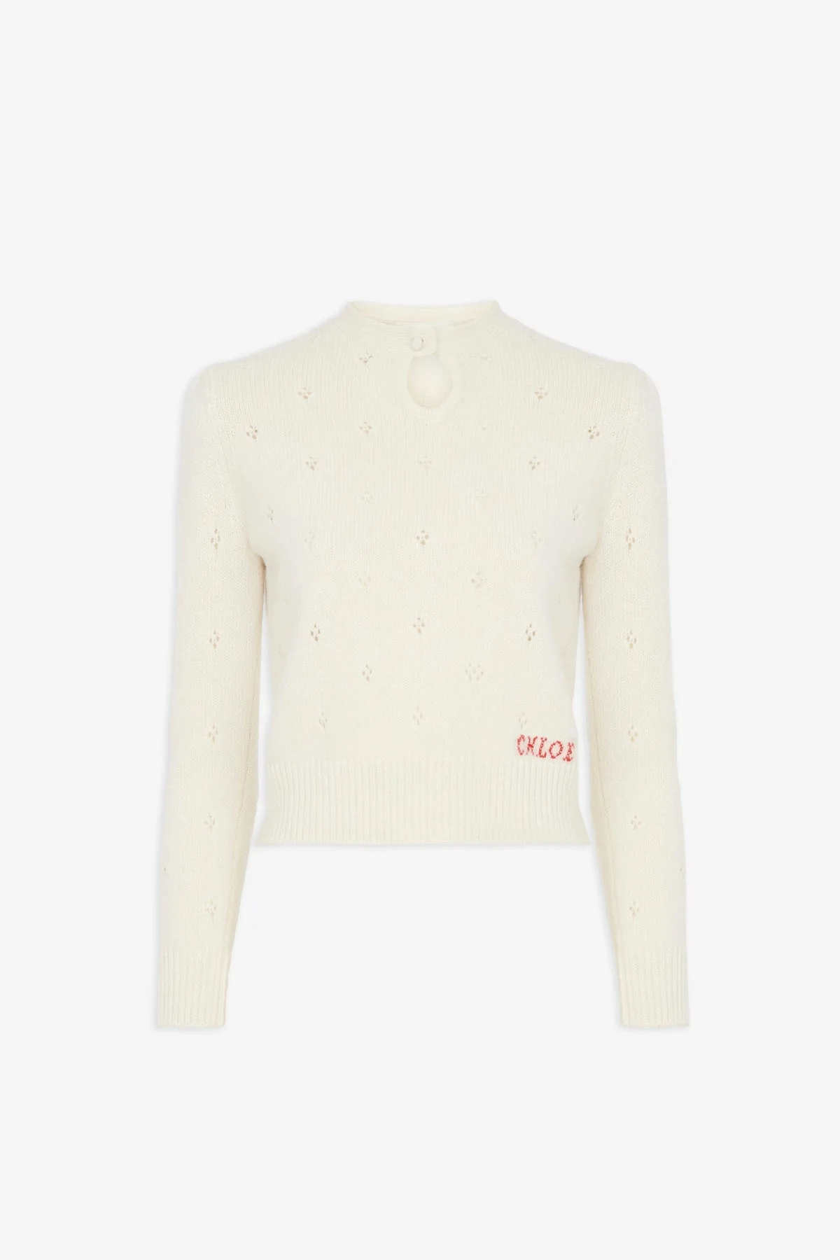 Logo white knitted jumper - 1
