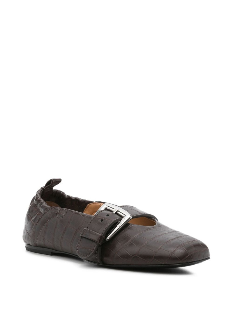 GANNI leather ballet flats outlook