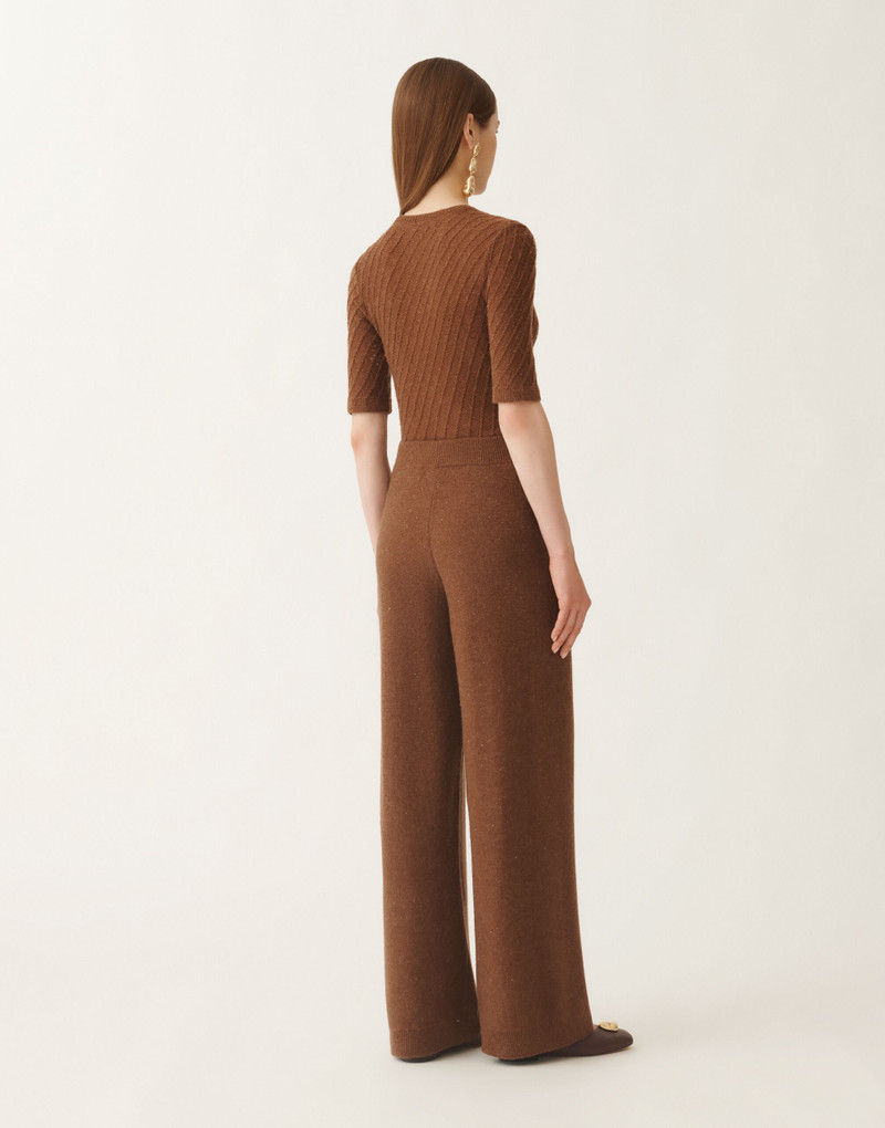 Wool and silk trousers with sequins 4