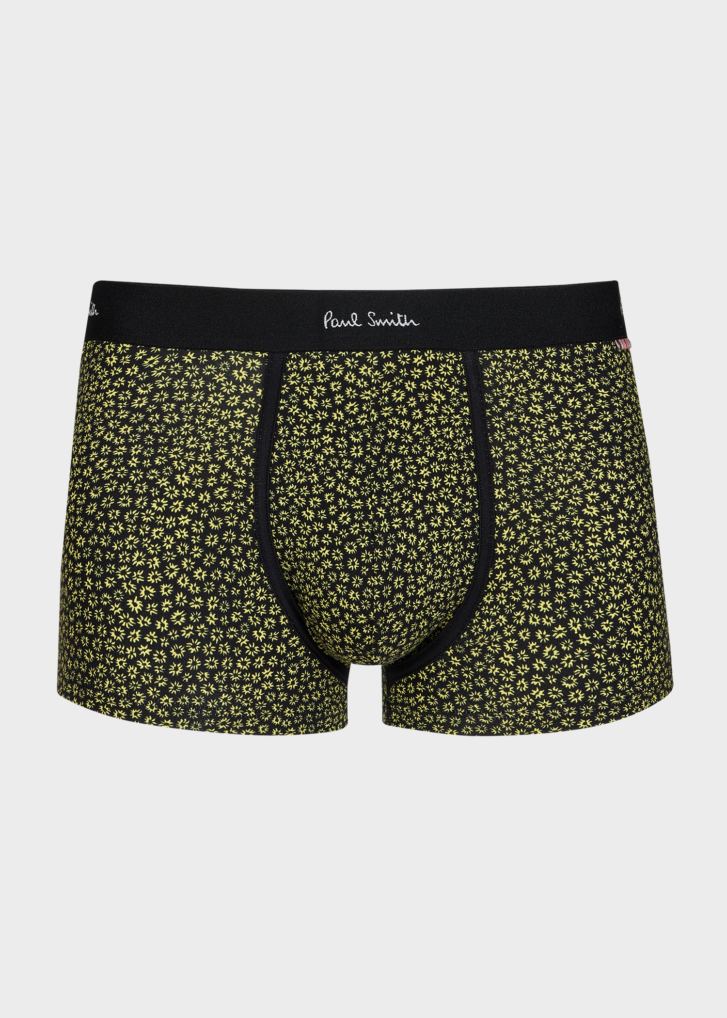 Black And Yellow 'Daisies' Boxer Briefs - 1