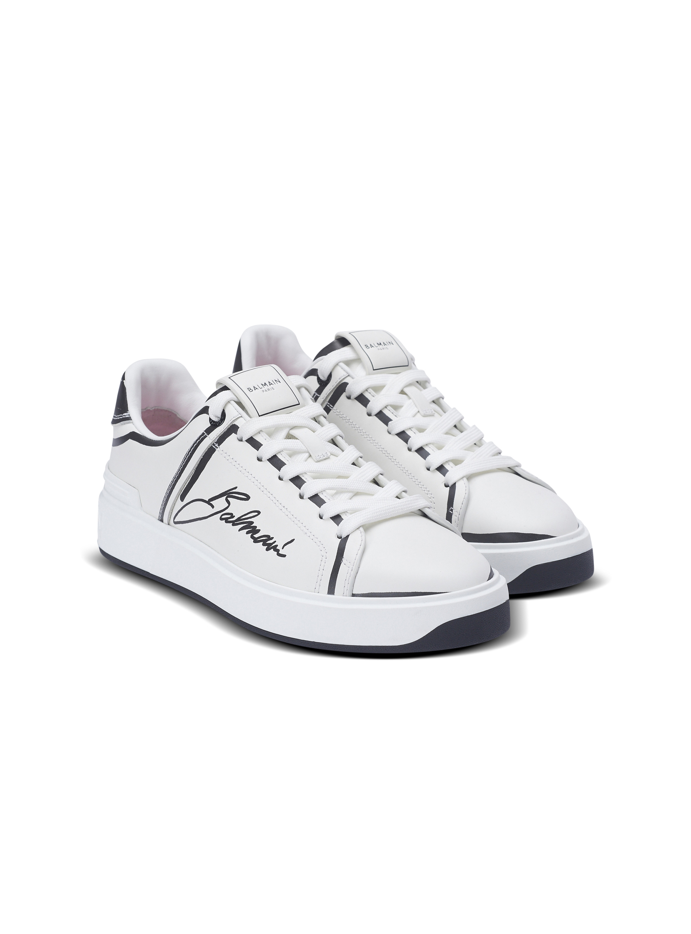 B-Court printed calfskin trainers - 2