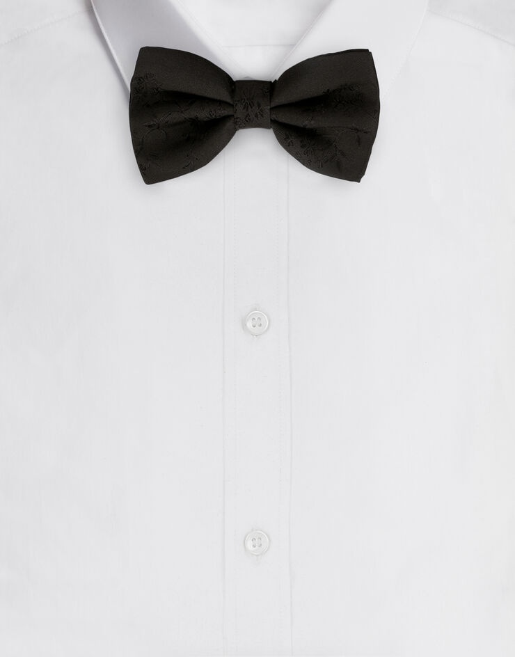 Tie-print silk jacquard bow tie - 1