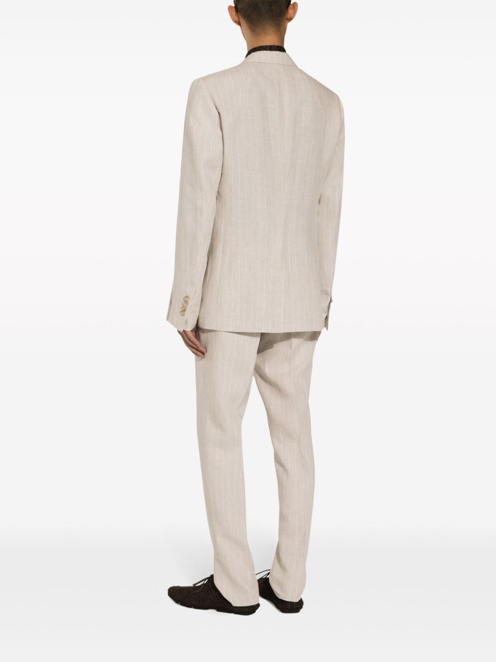 tailored linen trousers - 4