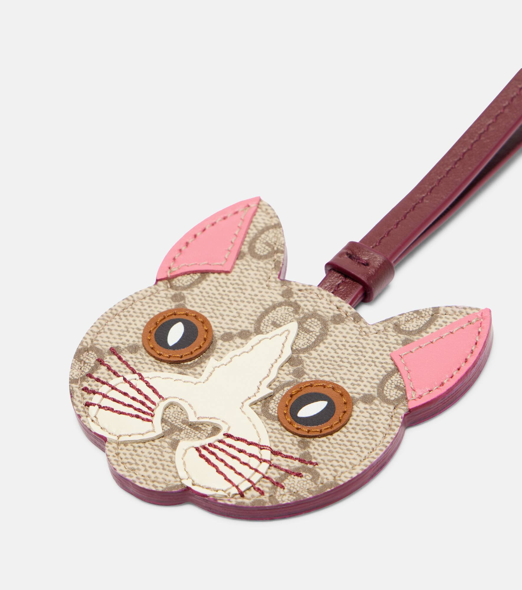 GG Canvas leather bag charm - 3