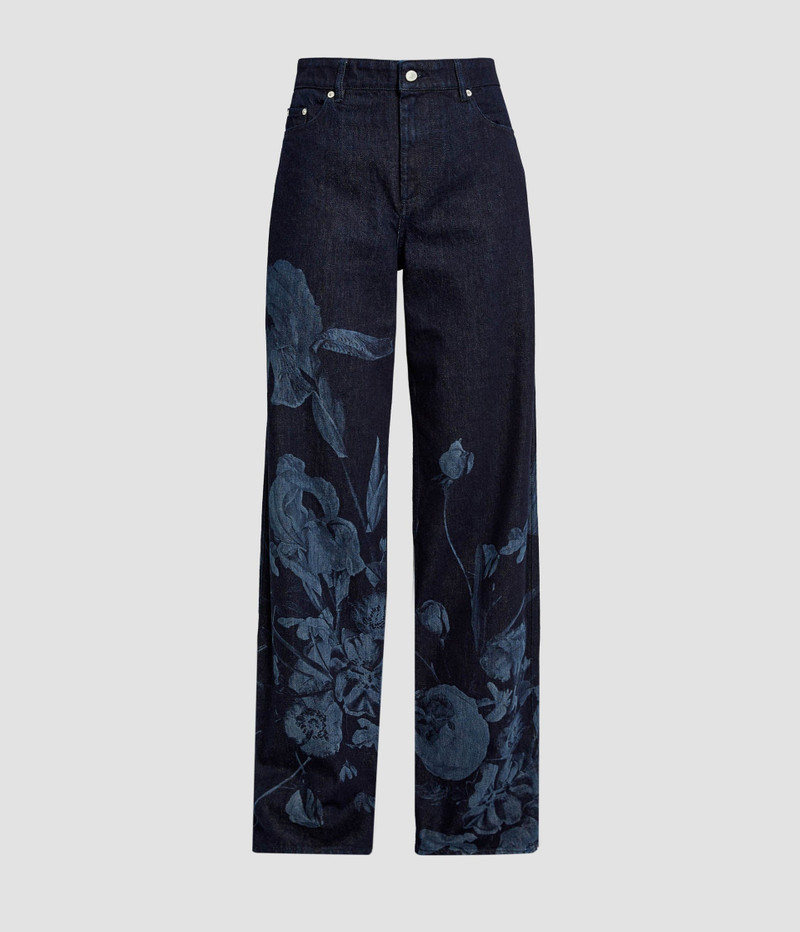 PRINTED DENIM STRAIGHT TROUSER 1