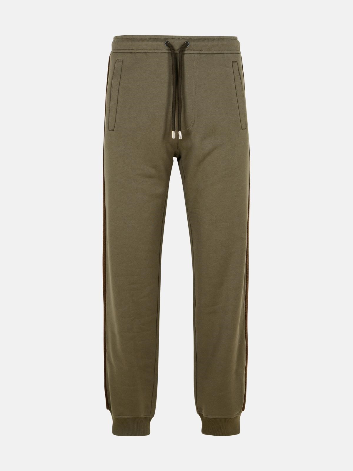 BROWN COTTON JOGGER PANTS - 1