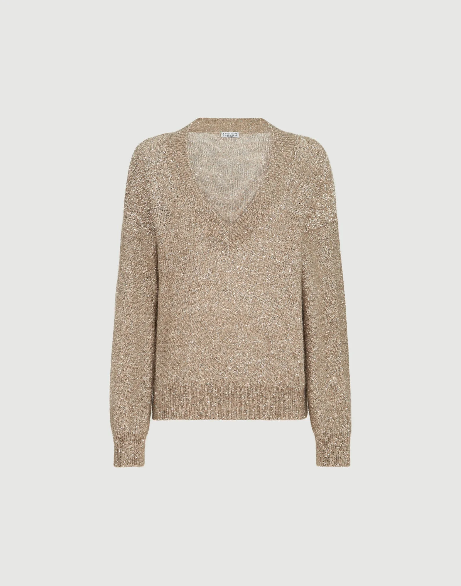 Mohair and wool dazzling texture sweater - 1