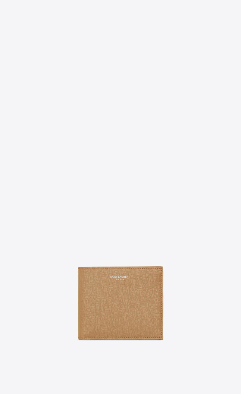 saint laurent paris east/west wallet in grain de poudre embossed leather - 1