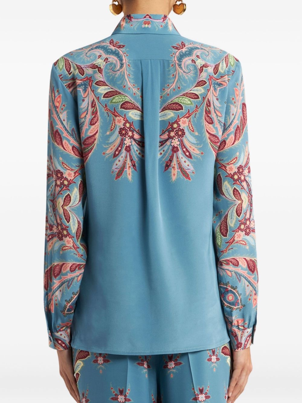 paisley-print silk shirt - 4