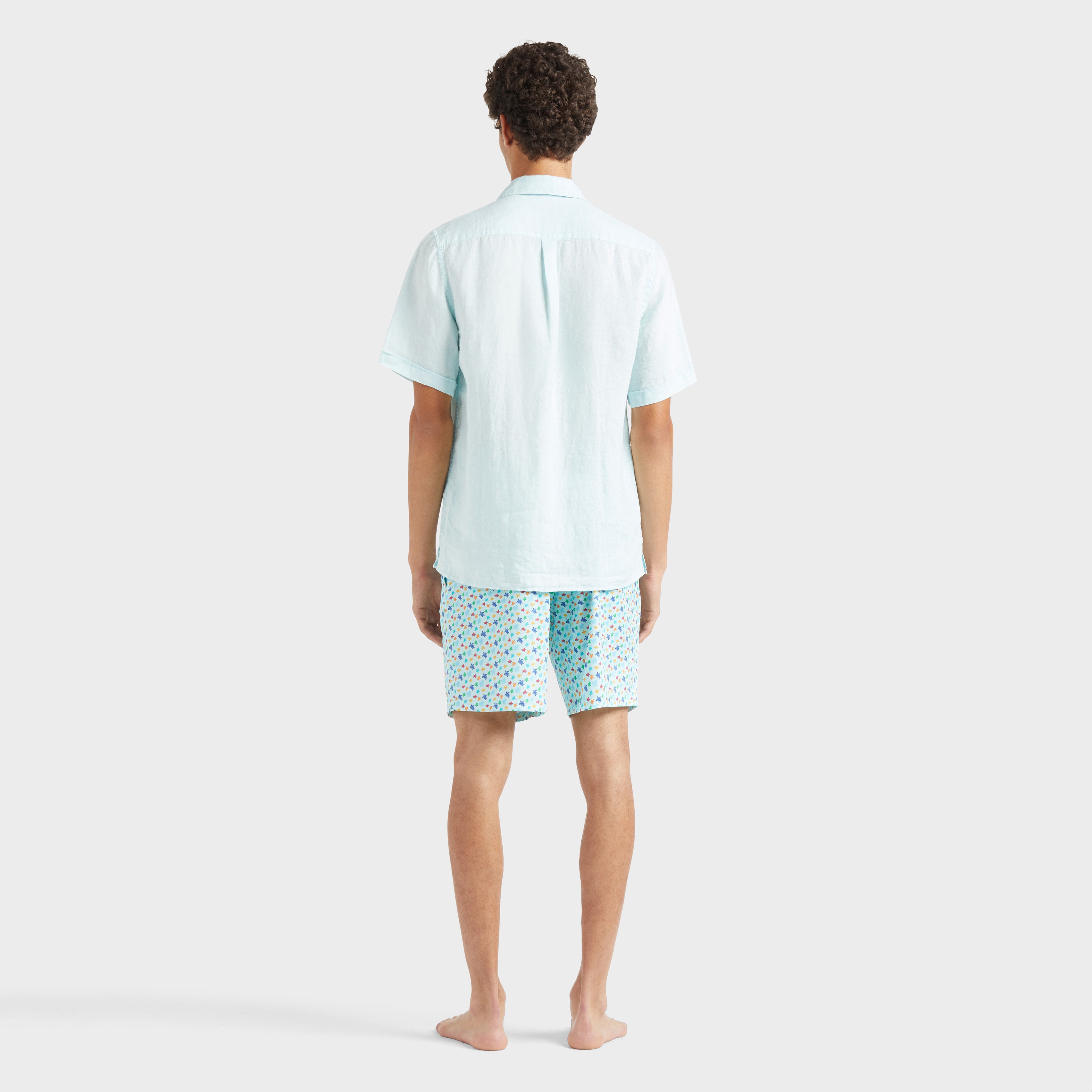 Men Linen Shirt Natural Dye - 4