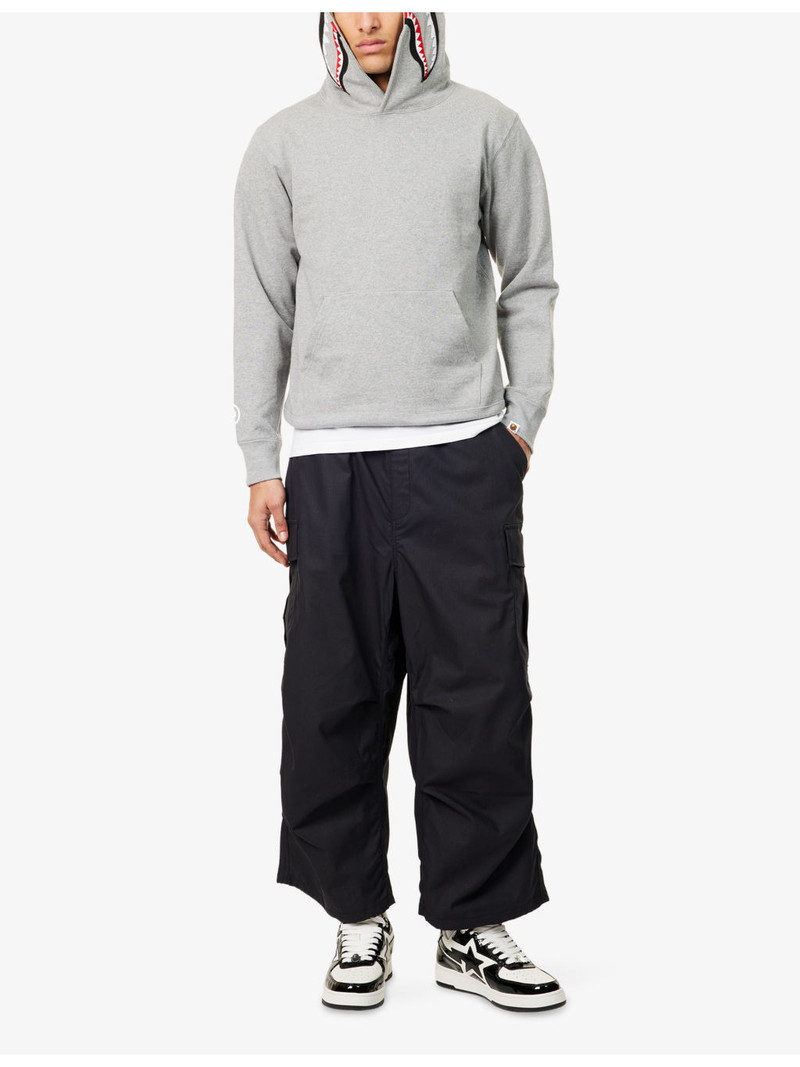 A BATHING APE® Ripstop Cargo Wide-Leg Cotton-Poplin Trousers outlook