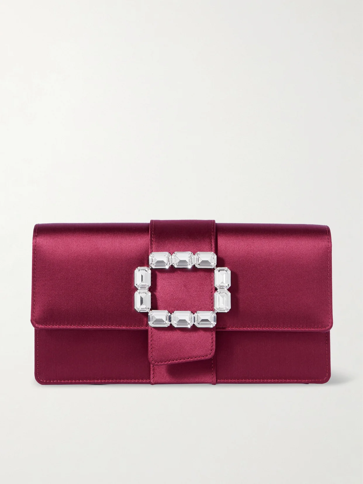 Maycapjou Crystal-embellished Satin Clutch - 1