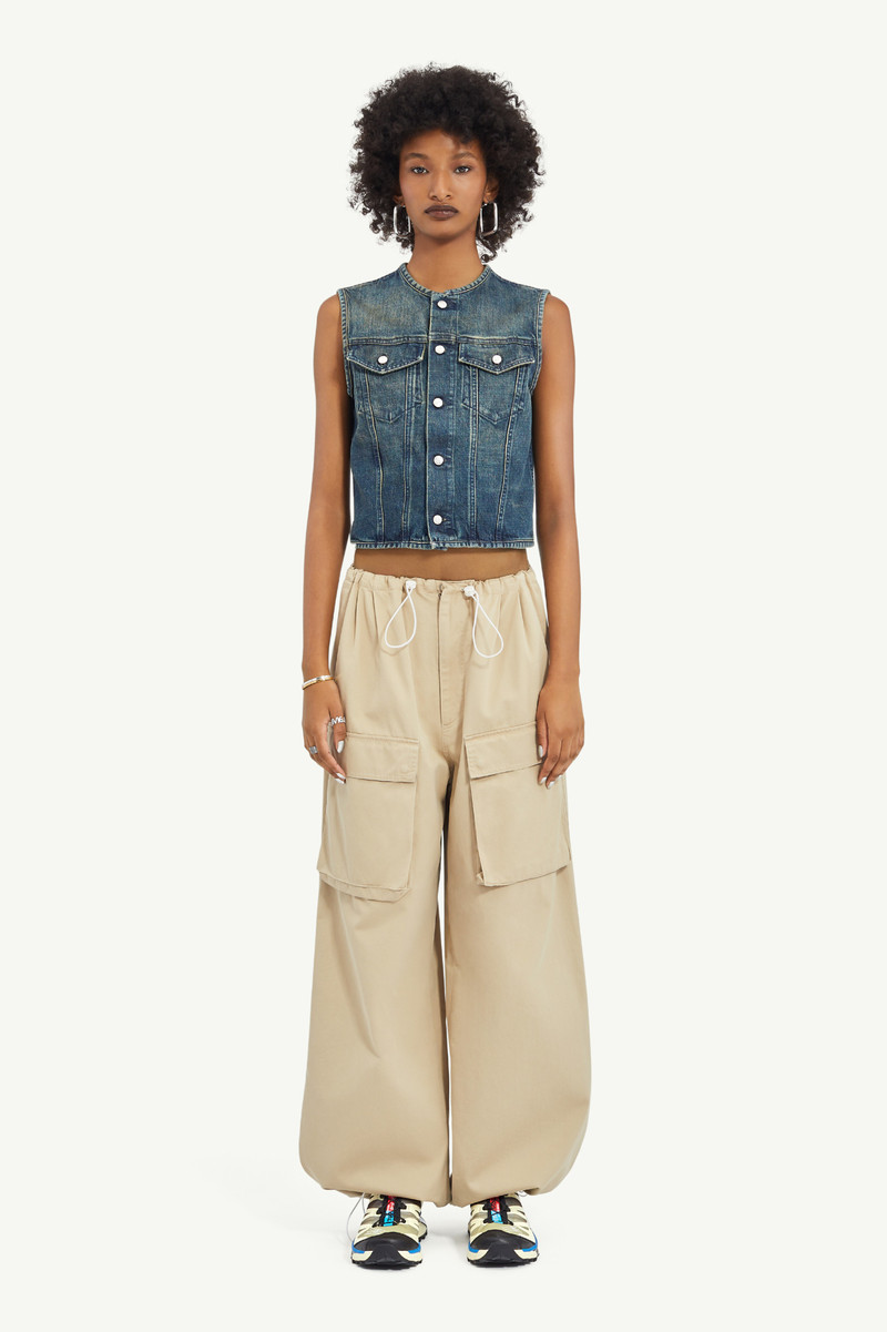 MM6 Maison Margiela Cotton Gabardine Wide-Leg Trousers outlook