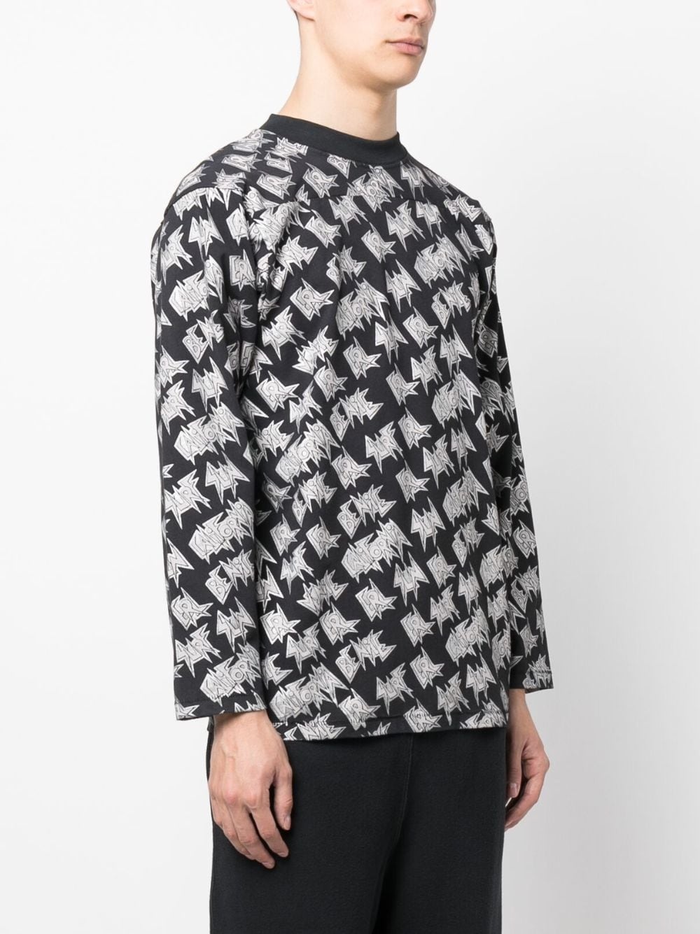 logo-print long-sleeved T-shirt - 3