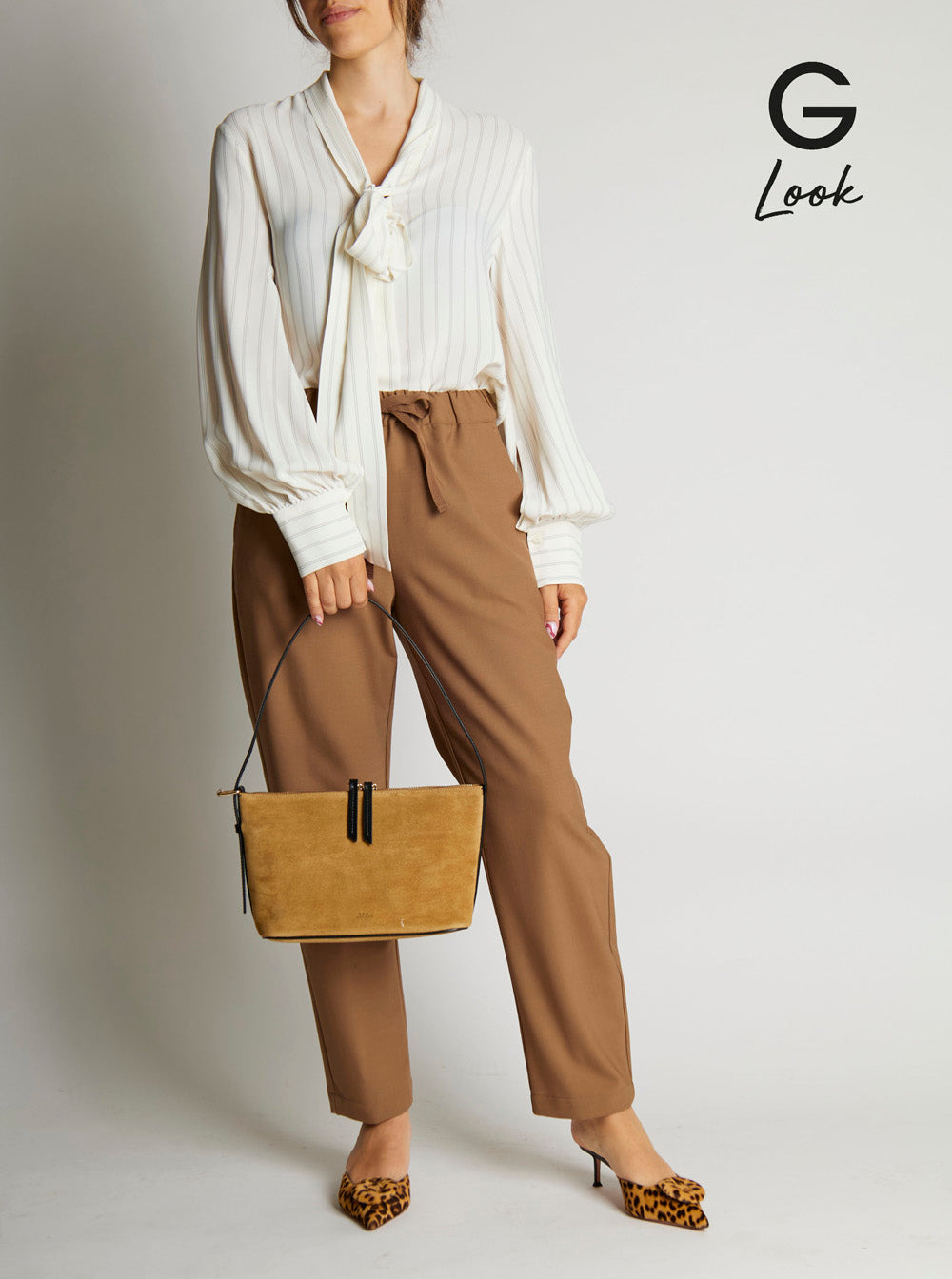 A.P.C. Women 'Vera' Beige Shoulder Bag With Top Handle And Zip Closure In Suede Woman - 6