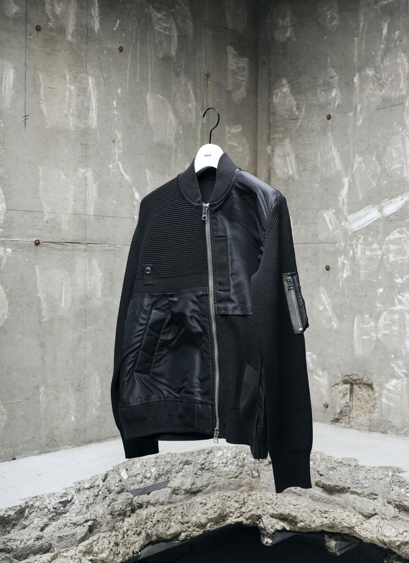 Nylon Twill x Knit Blouson 1
