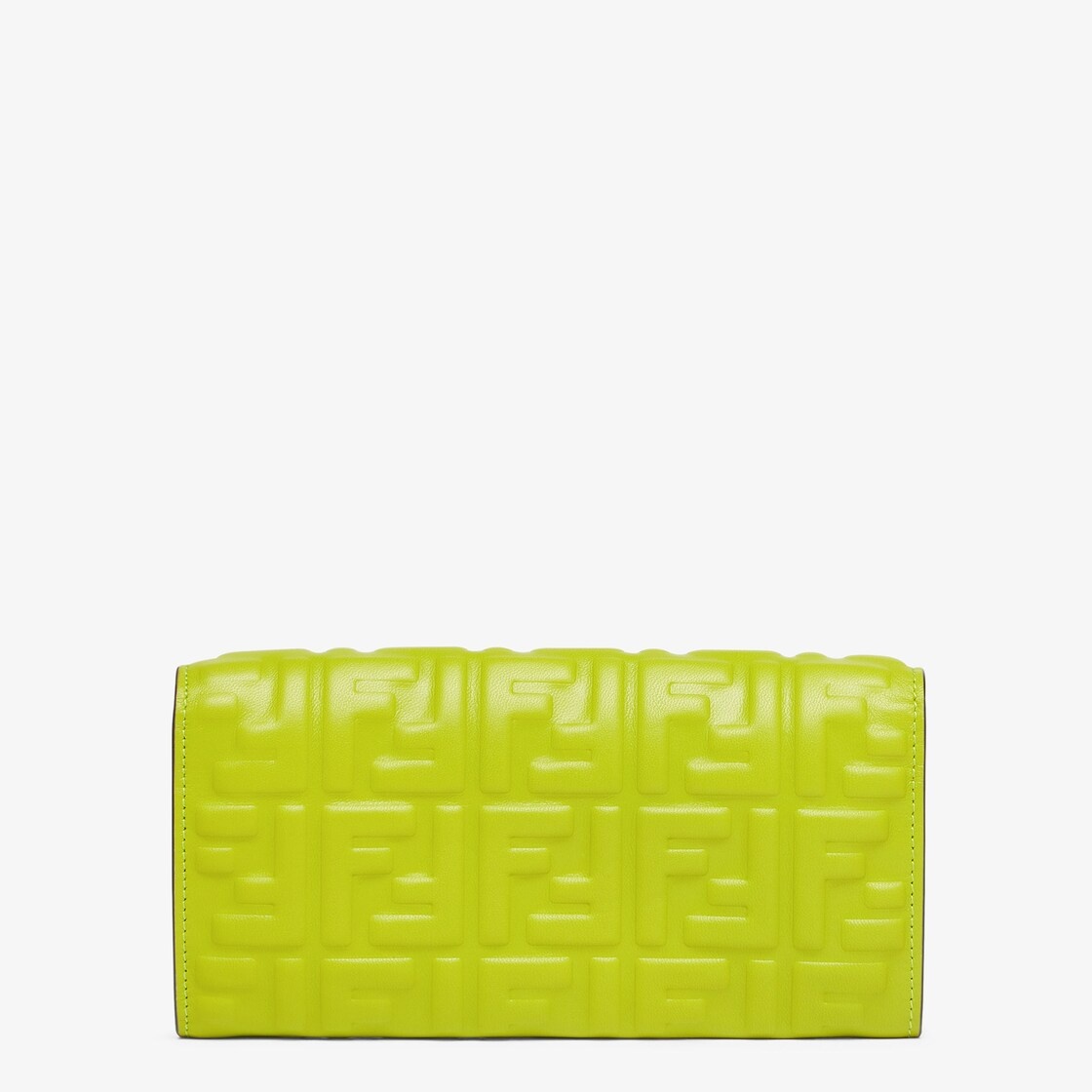 Acid green FF nappa leather wallet - 3