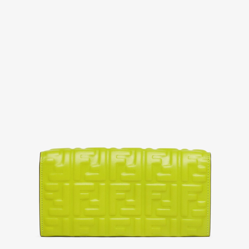 Acid green FF nappa leather wallet 3