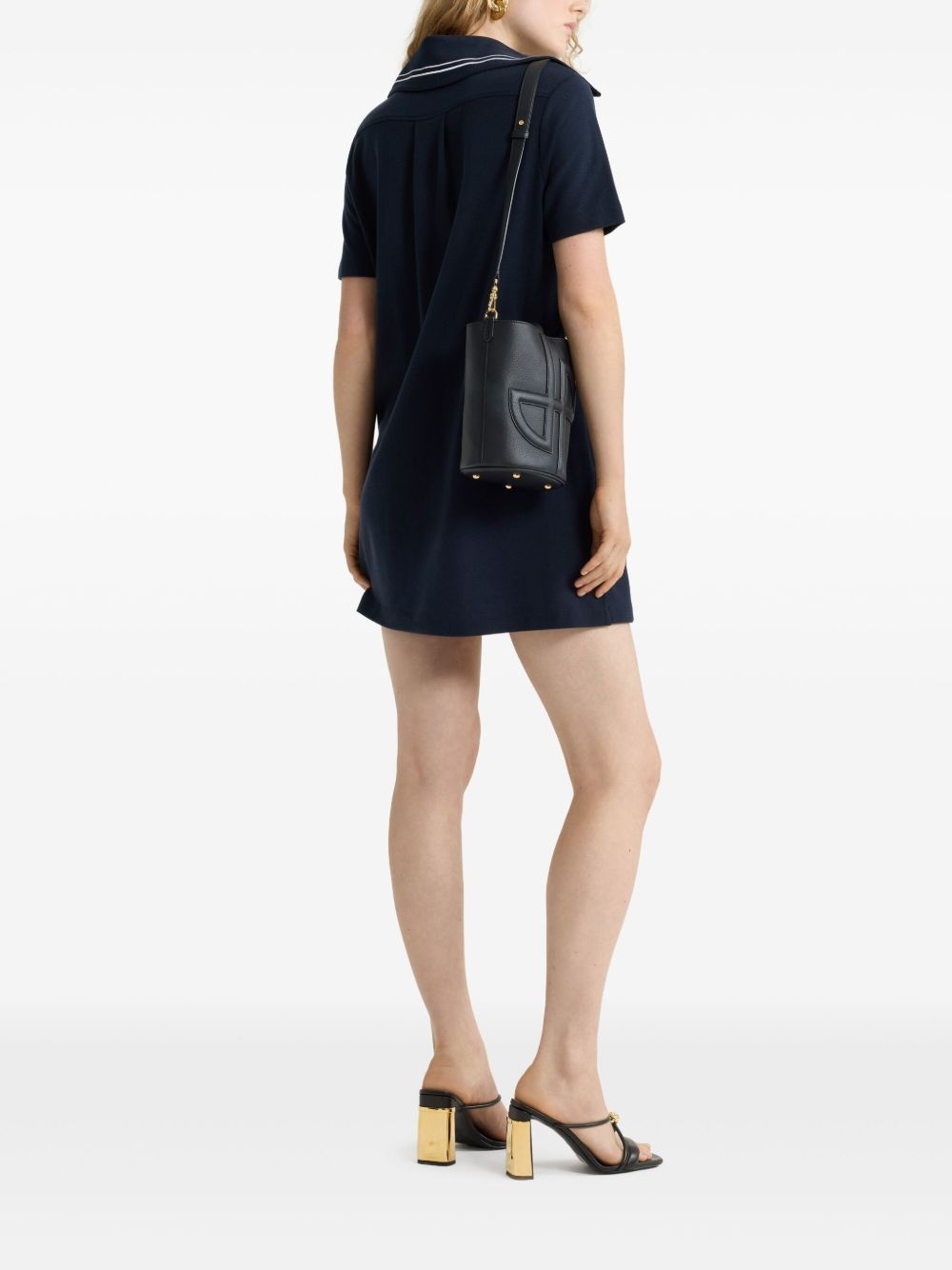 logo-embroidered mini polo dress - 2