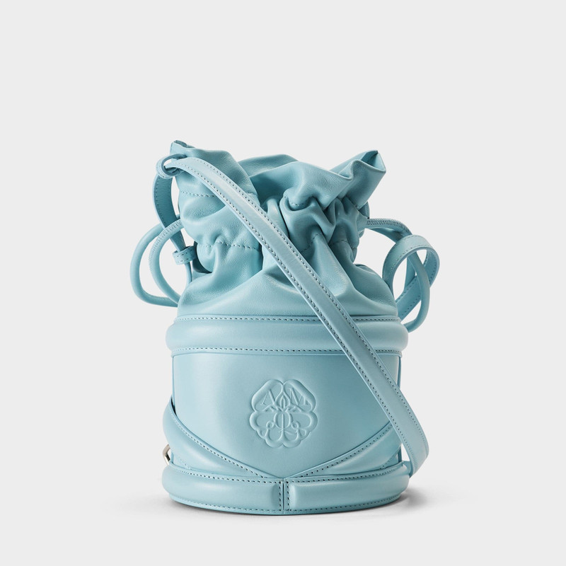 Alexander McQueen Women's Soft Curve Light Blue Cross Body Bag 1