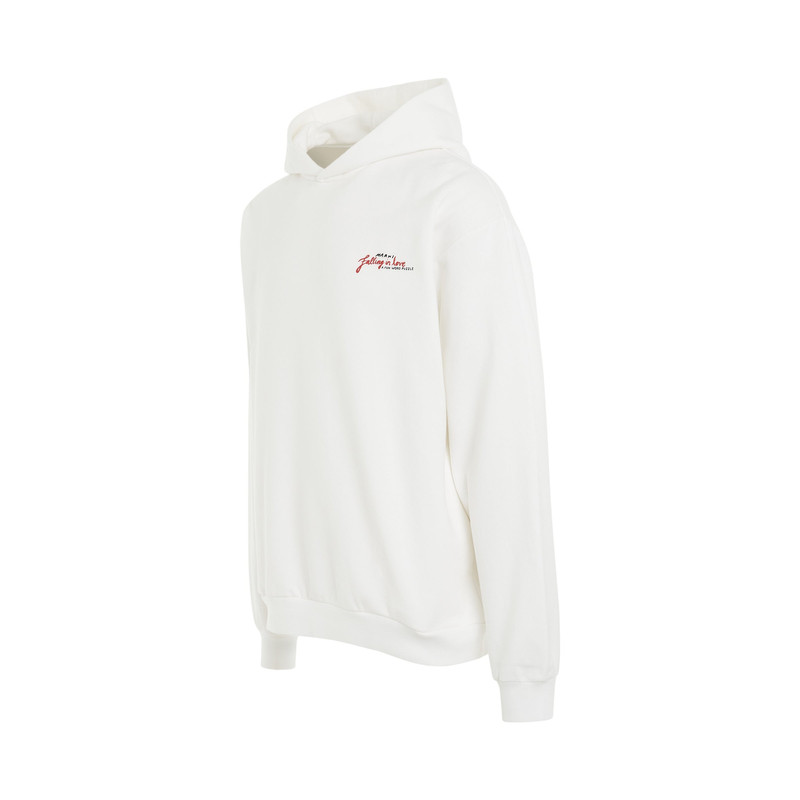 Marni Word Puzzle Logo Hoodie in Stone White outlook