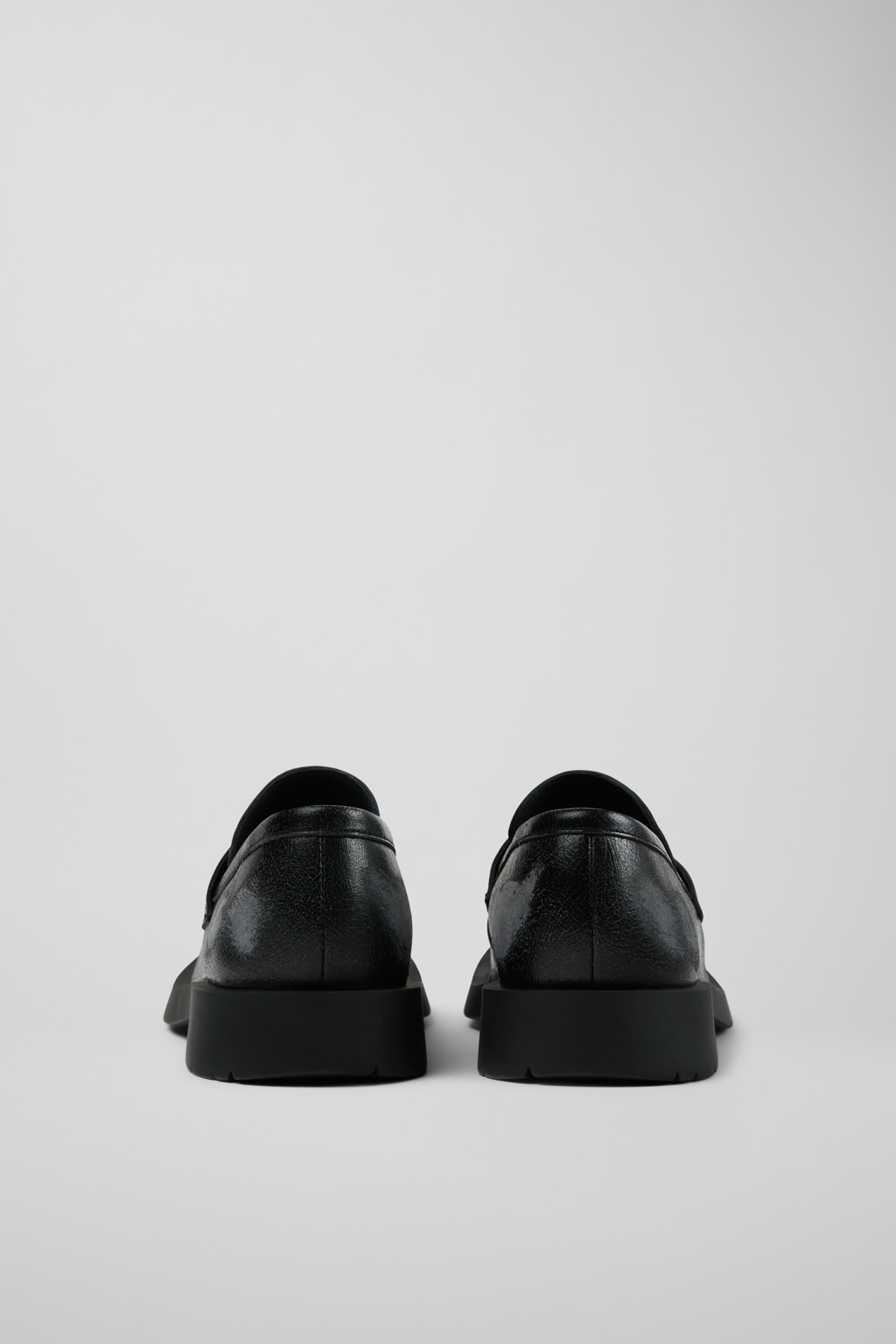 Black Leather Loafers - 3