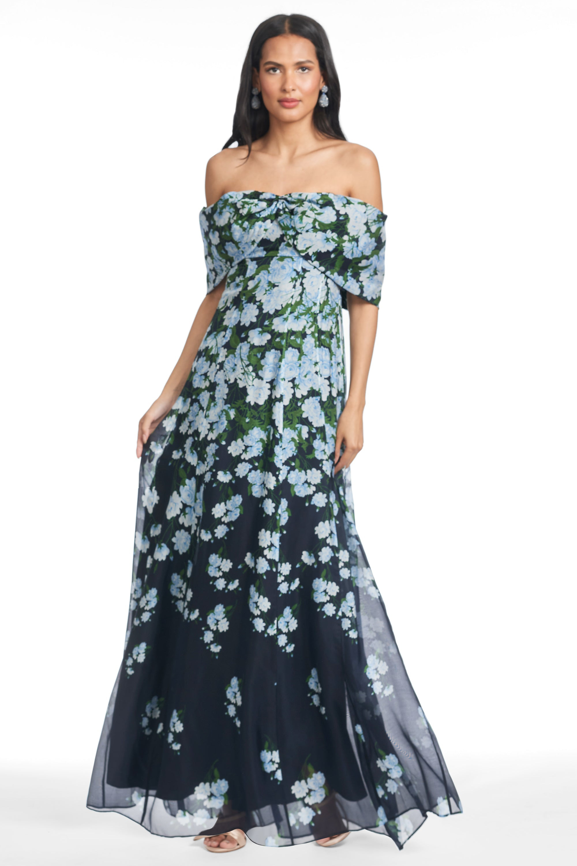 KENNEDY GOWN - NAVY DEGRADE FLORALS - 2
