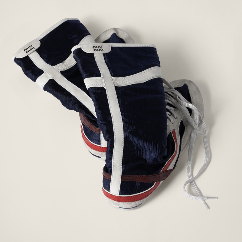 Gymnasium technical fabric and suede boxeur boots 3