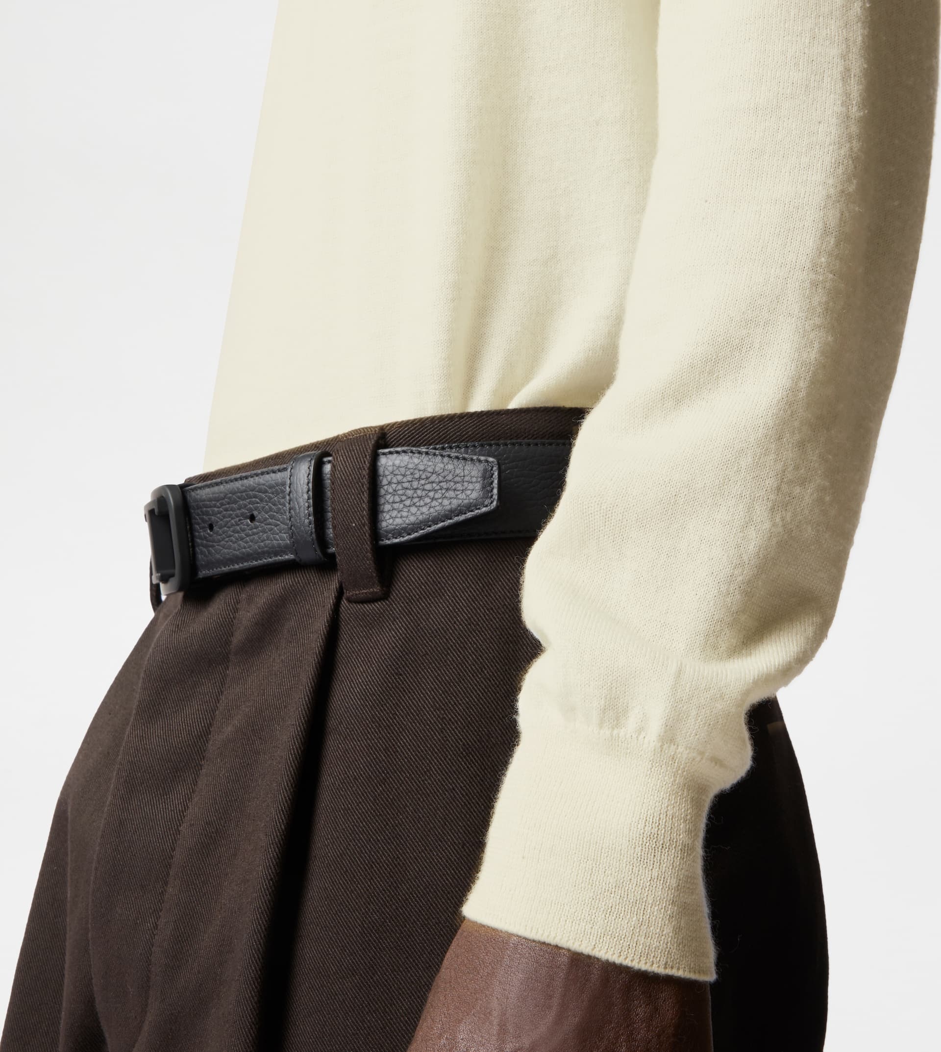 TURTLENECK IN WOOL AND SILK - WHITE - 4