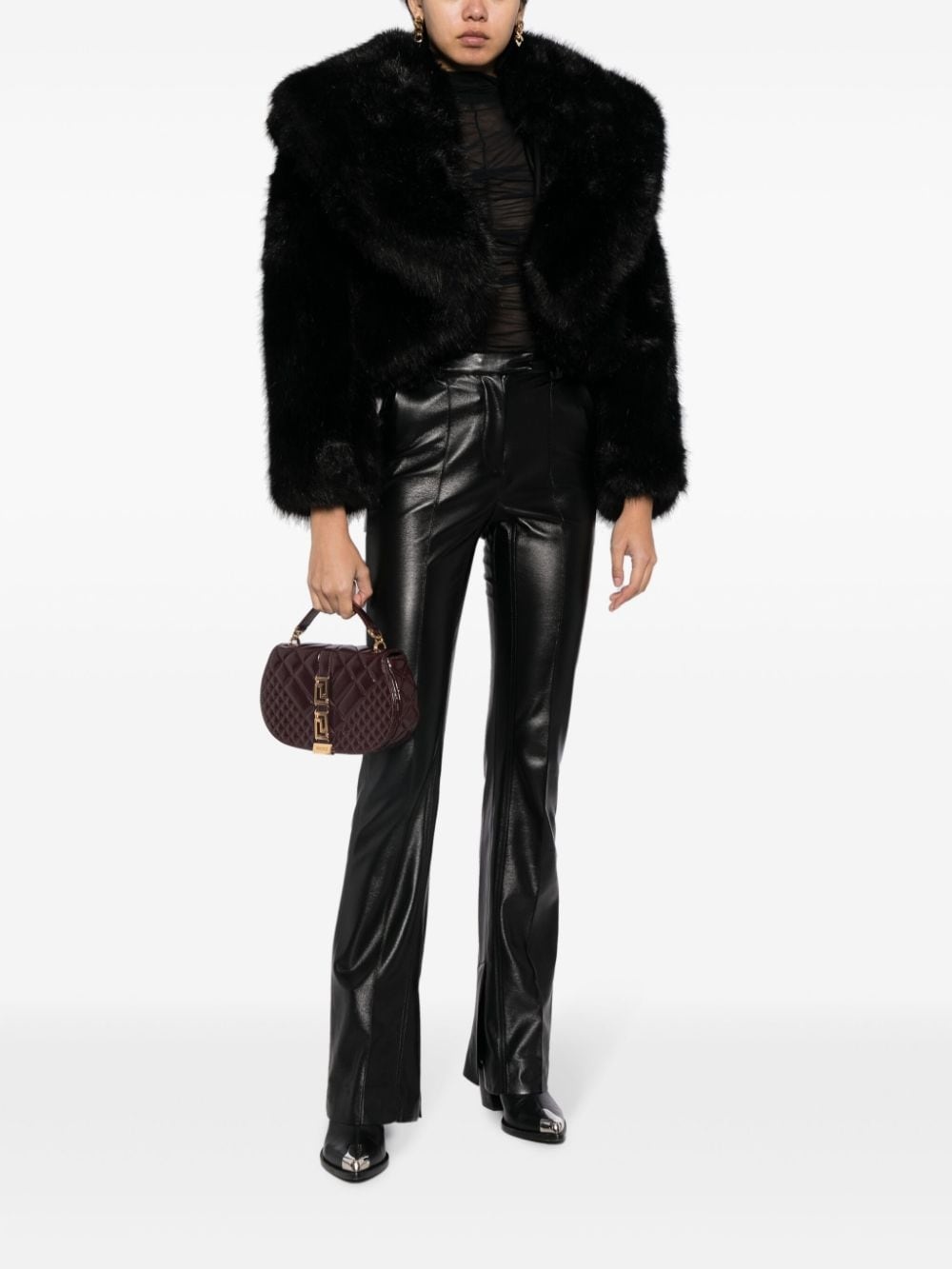 faux-fur hooded jacket - 2