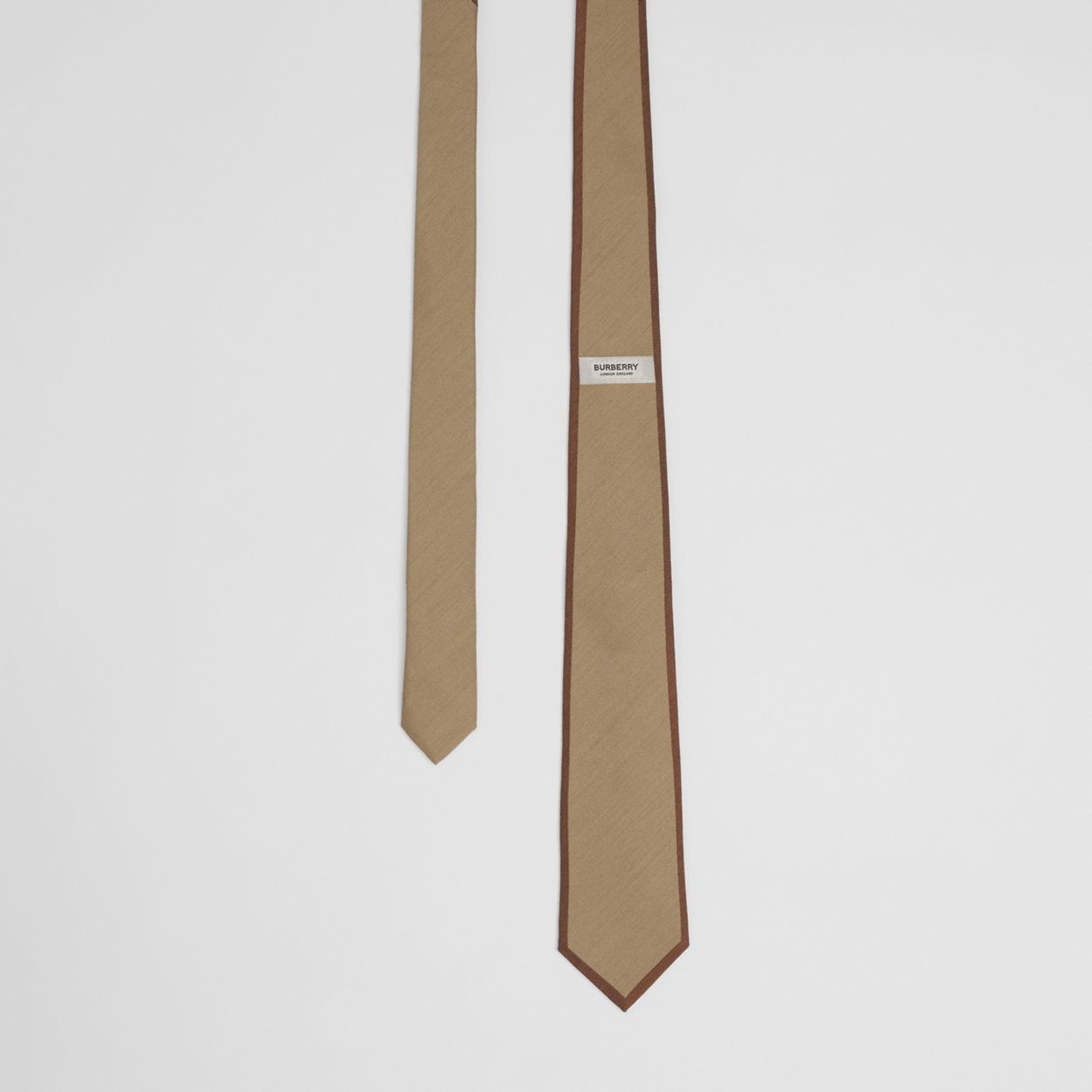 Classic Cut Logo Detail Wool Silk Tie - 1