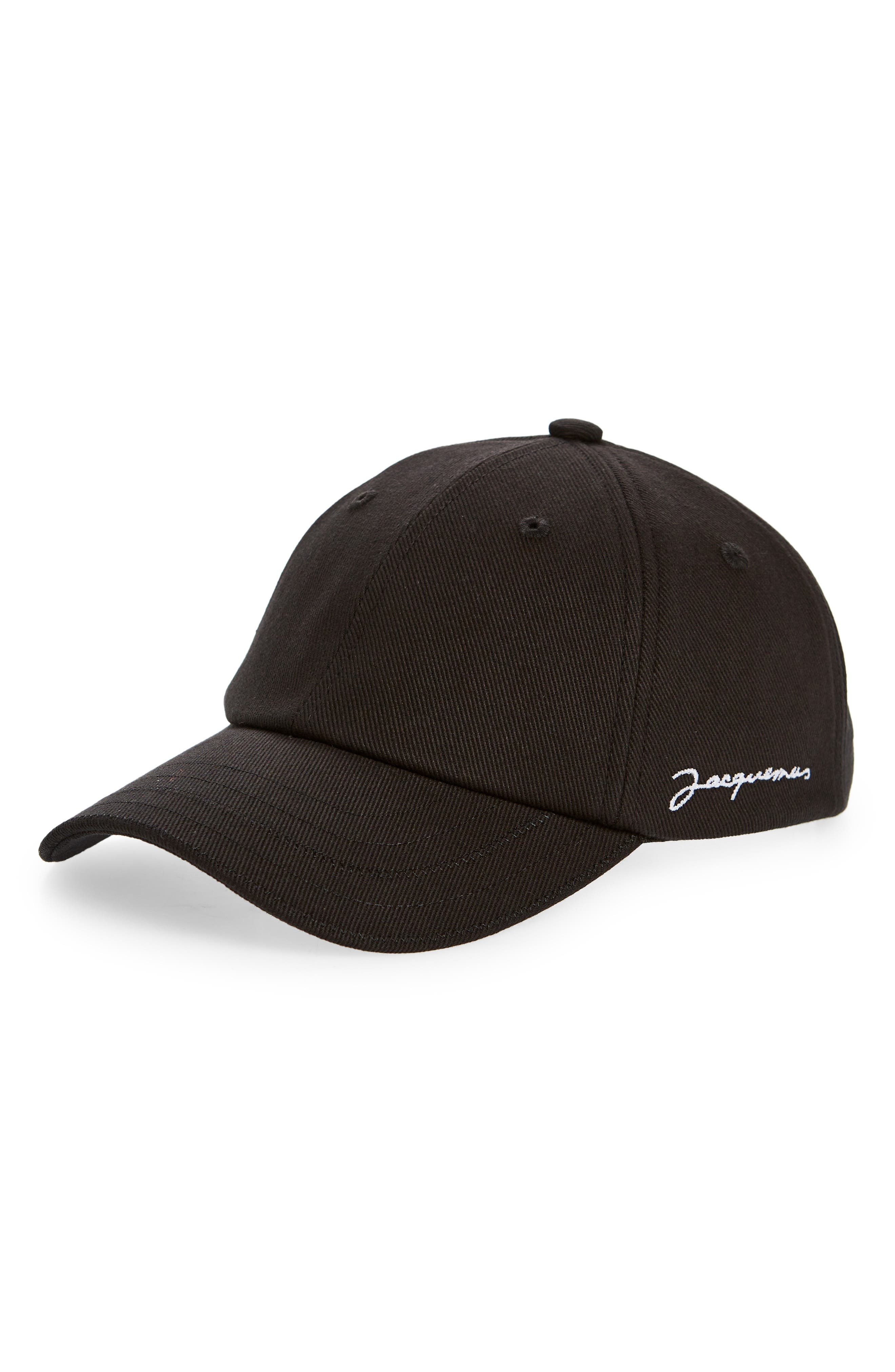 Jacquemus La Casquette Logo Adjustable Baseball Cap in Black 990 at Nordstrom - 1