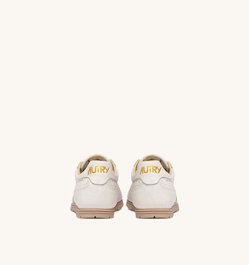 WINDSPIN SNEAKERS IN WHITE AND GOLD NAPA LEATHER 3