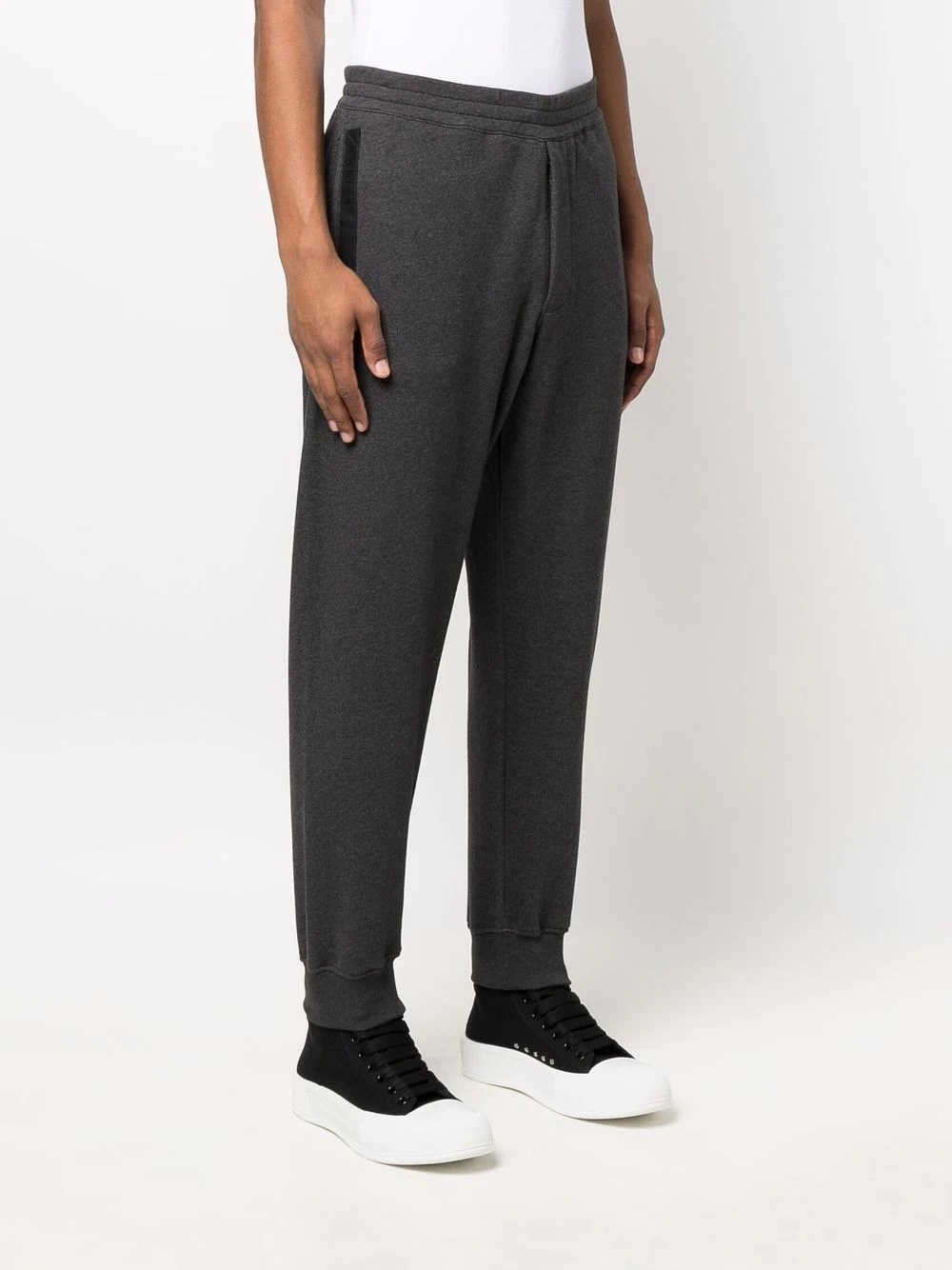 tapered cotton track pants - 3