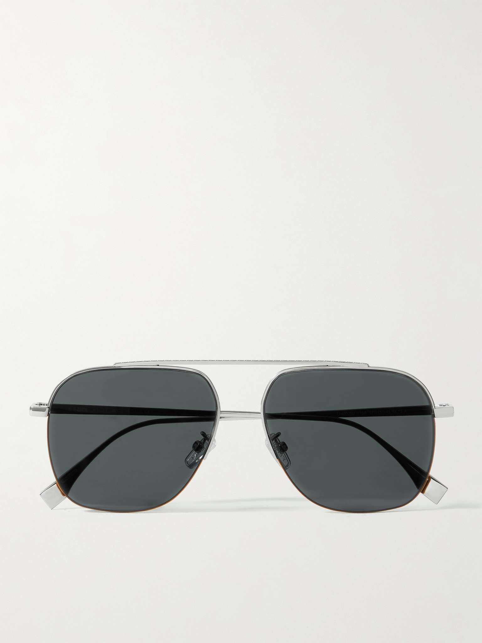 Aviator-Style Silver-Tone Sunglasses - 1