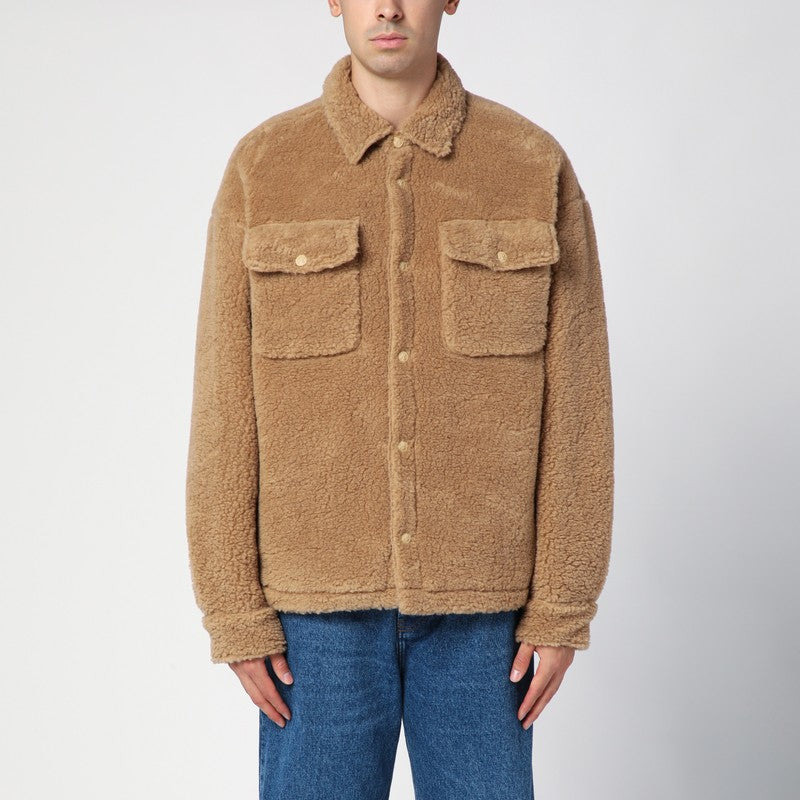 Palm Angels Camel Bear In Mind Overshirt Men - 1