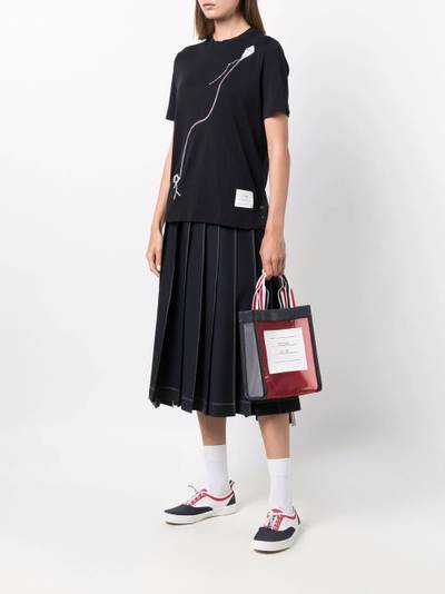 Thom Browne small RWB-handles tote bag outlook