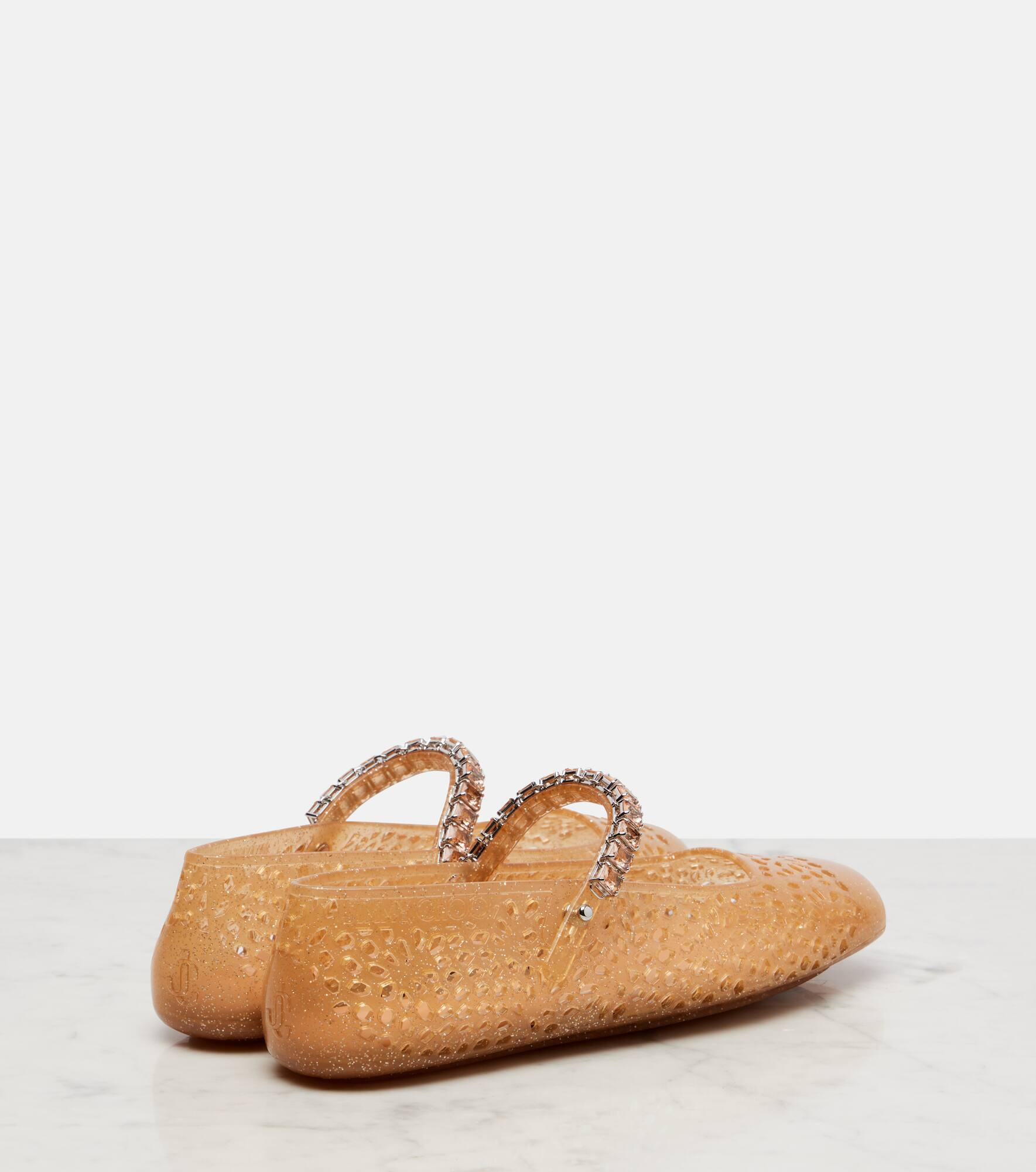 Jelly crystal-embellished ballet flats - 2
