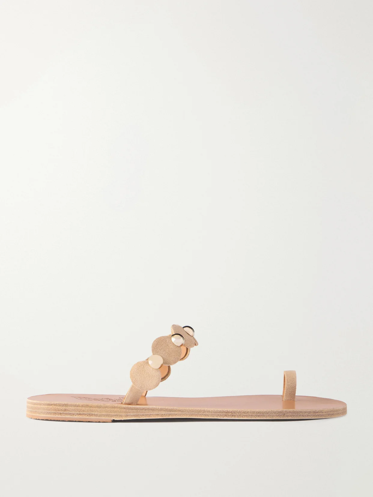 Dirki Studded Metallic Leather Sandals - 1