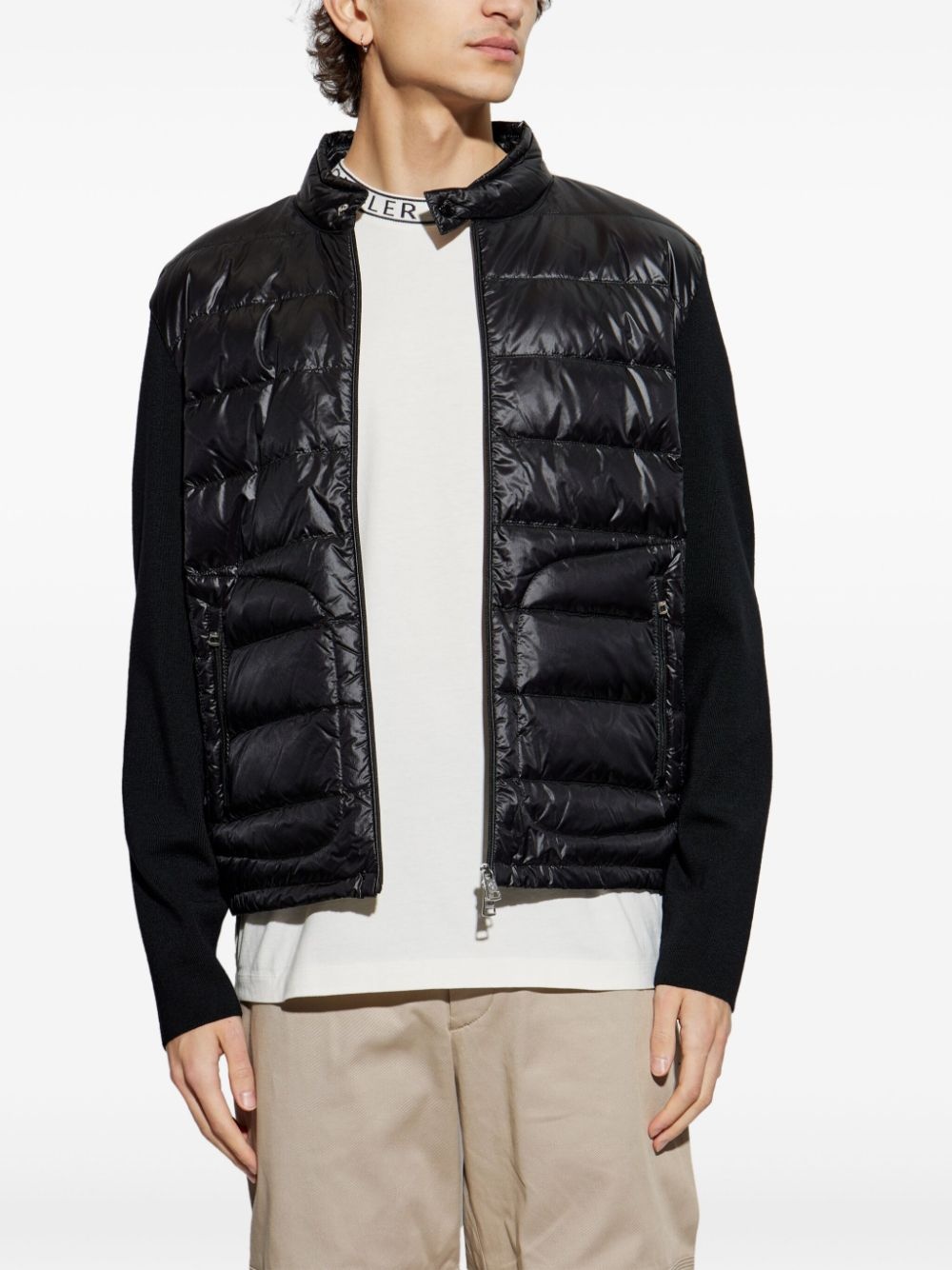 padded wool jacket - 3