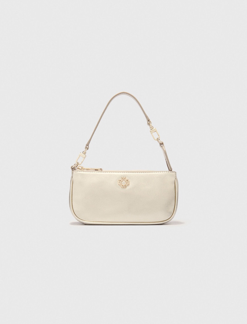 Metallic leather Sarah clutch bag 1