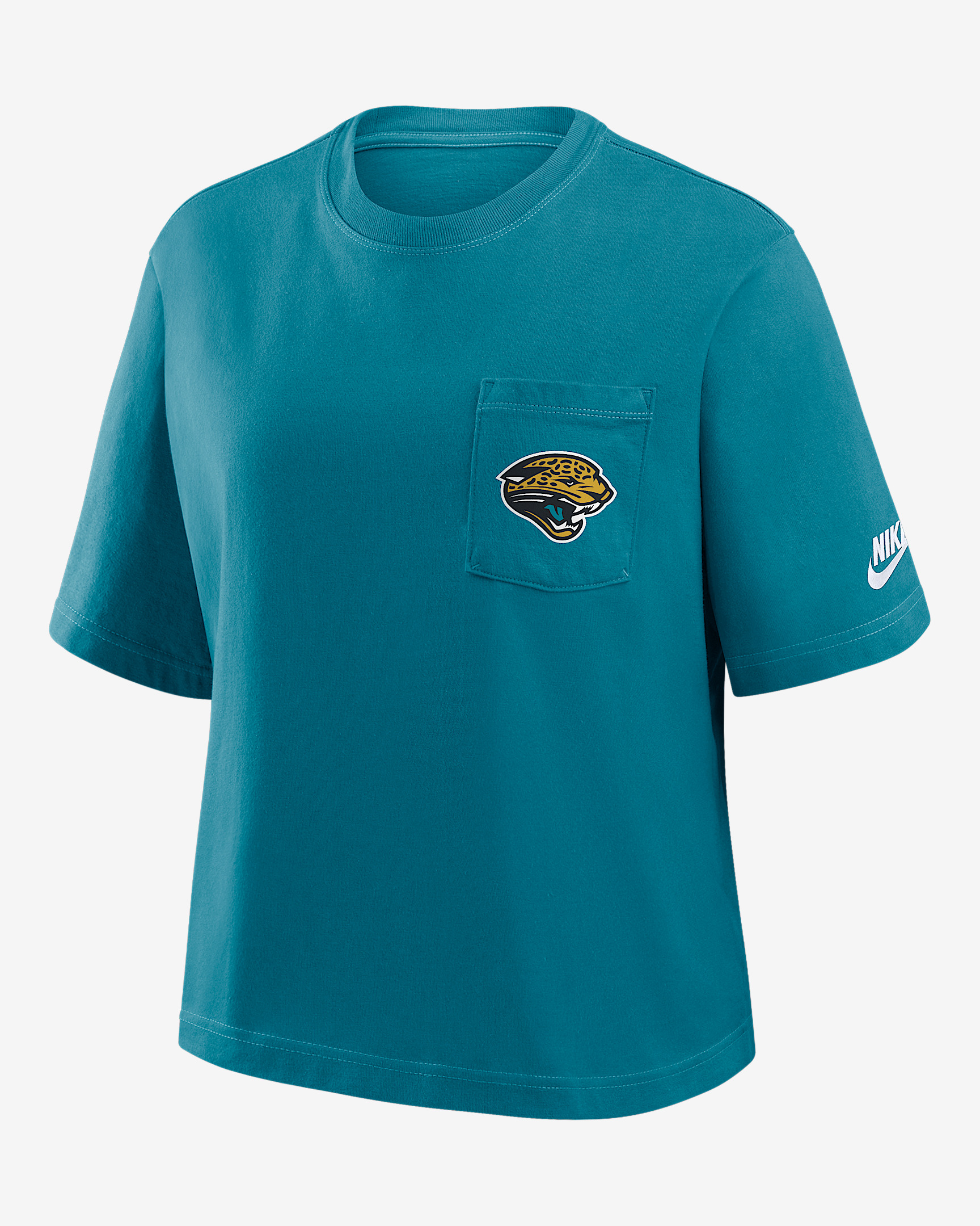 Jacksonville Jaguars Rewind Pocket Boxy Women's Nike NFL T-Shirt - 1