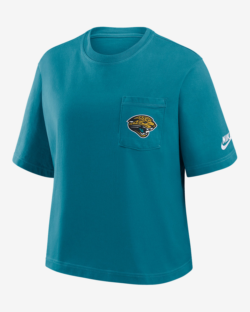 Jacksonville Jaguars Rewind Pocket Boxy Women's Nike NFL T-Shirt 1