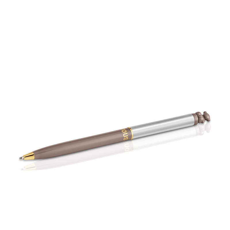 TOUS Taupe-colored chrome Pen with bear TOUS Bold Bear outlook