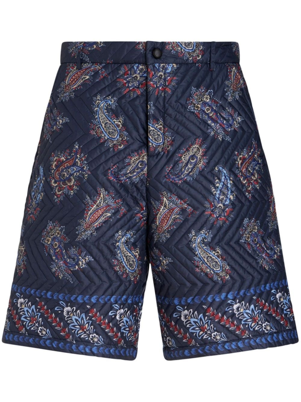 paisley-print quilted bermuda shorts - 1