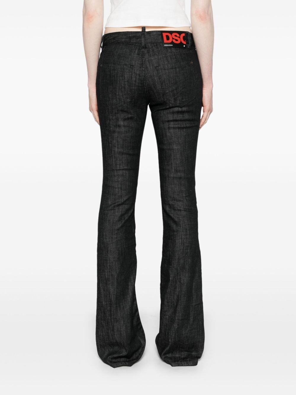 mid-rise flared jeans - 4