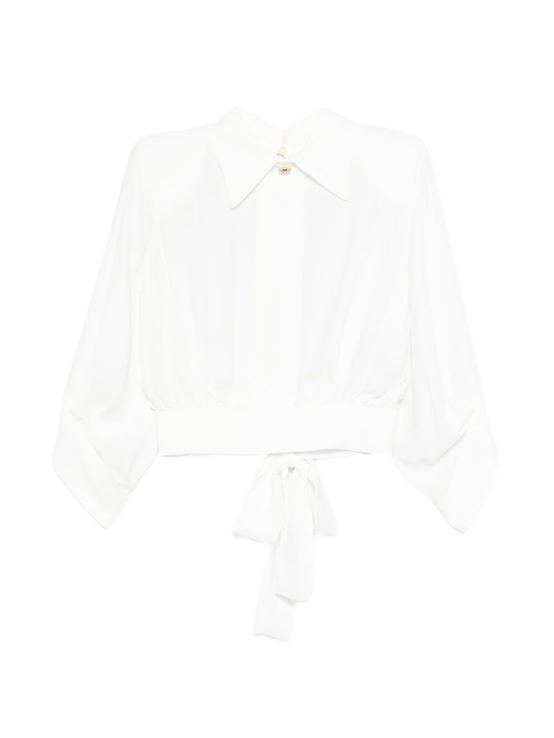 Elisabetta Franchi Open-back Collared Blouse 1