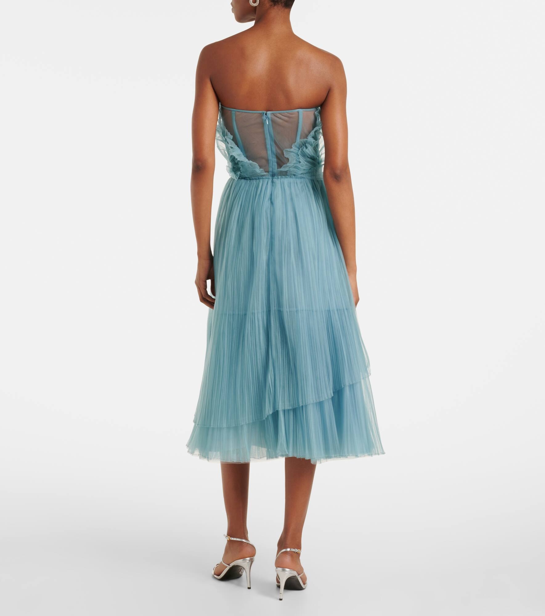 Dorea plissé tulle cocktail dress - 3